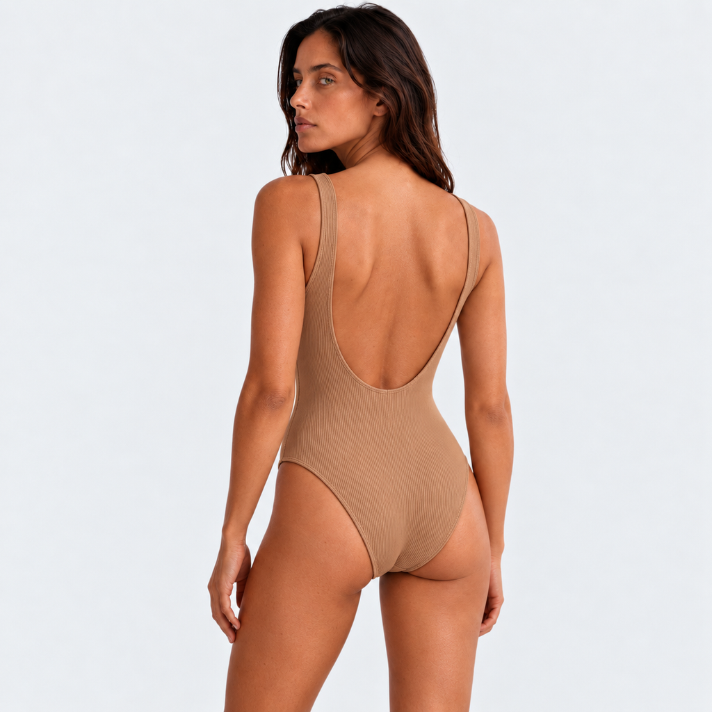 The Ruched One Piece | STRETCH RIB