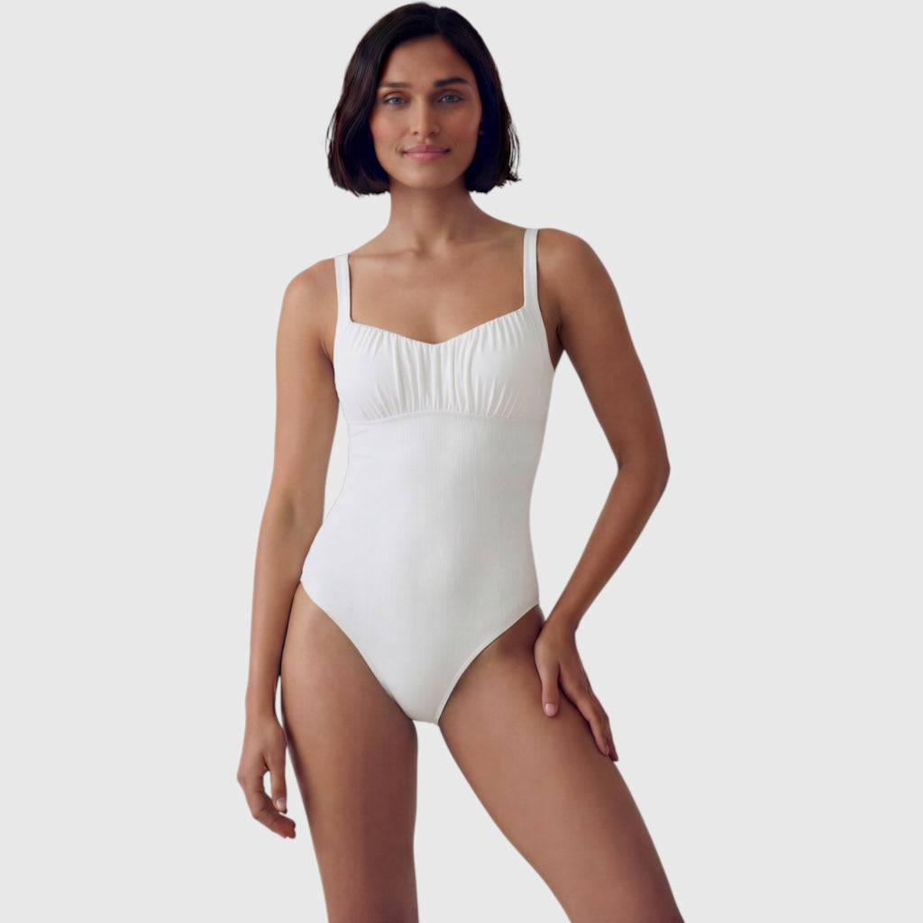The Ruched One-Piece | STRETCH RIB